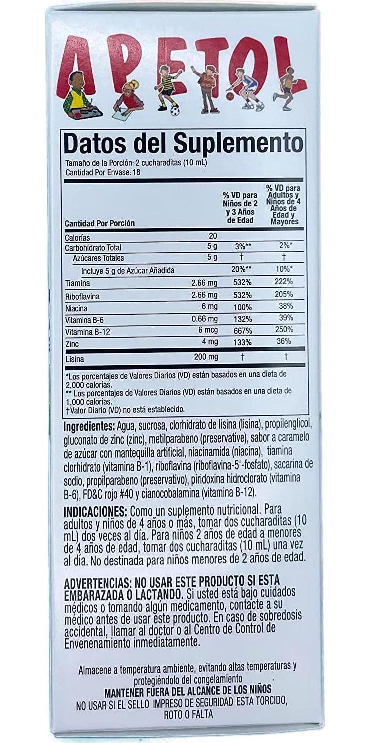 Apetol Vitaminado para Niños Vitamins fo Kids