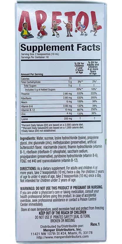 Apetol Vitaminado para Niños Vitamins fo Kids