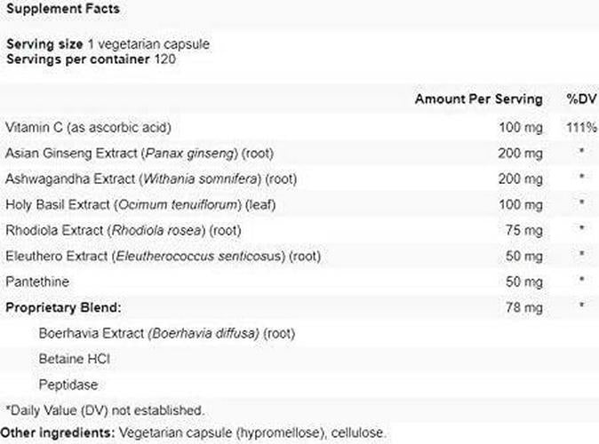Apex Energetics Adaptocrine-XL 120ct (K-124) formulated to Counter The metabolic Effects of Temporary Stress and Support The Body When energetically Spent (120CT)
