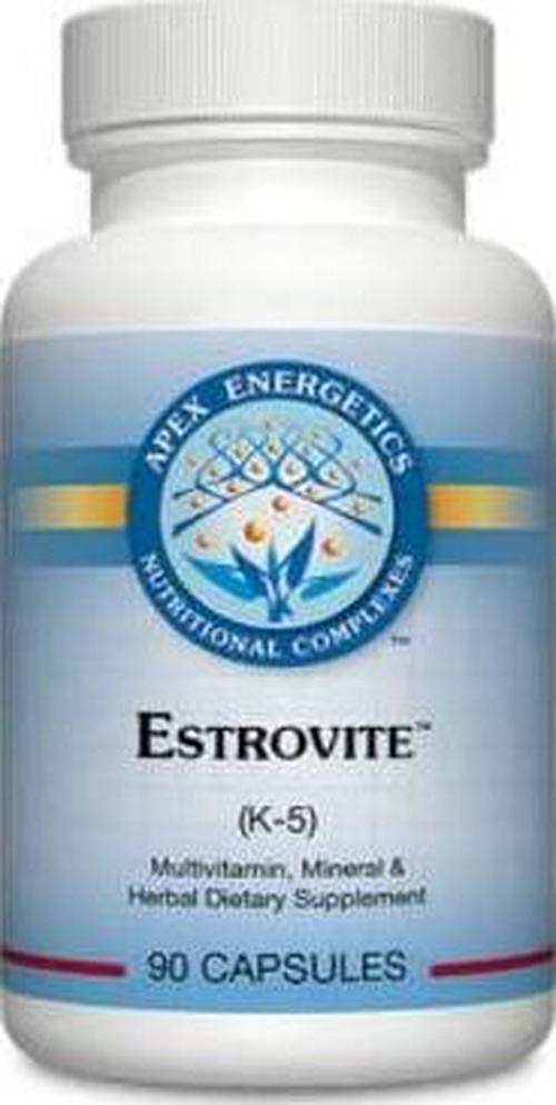 Apex Energetics Estrovite 90ct (K-5) Designed to Support Estrogen Metabolism in Females and Males | Formula Also Includes high-Potency Vitamin B6, folate, and Vitamin B12