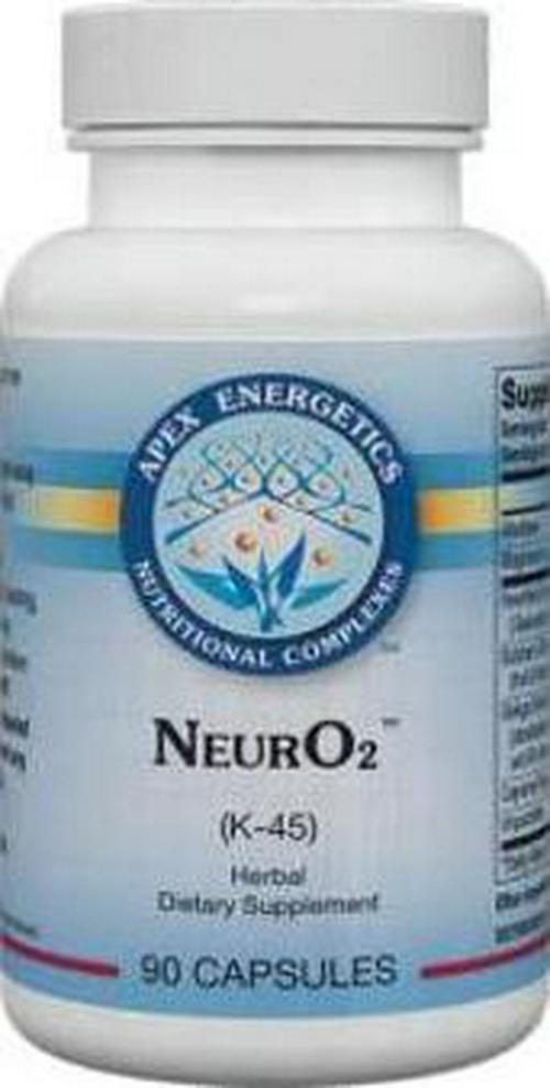 Apex Energetics NeurO2 90ct (K-45) Designed and mechanistically Balanced to Support The Cerebral microvasculature for Healthy Vascular Flow to The Brain | Helps Maintain Brain Health and Function