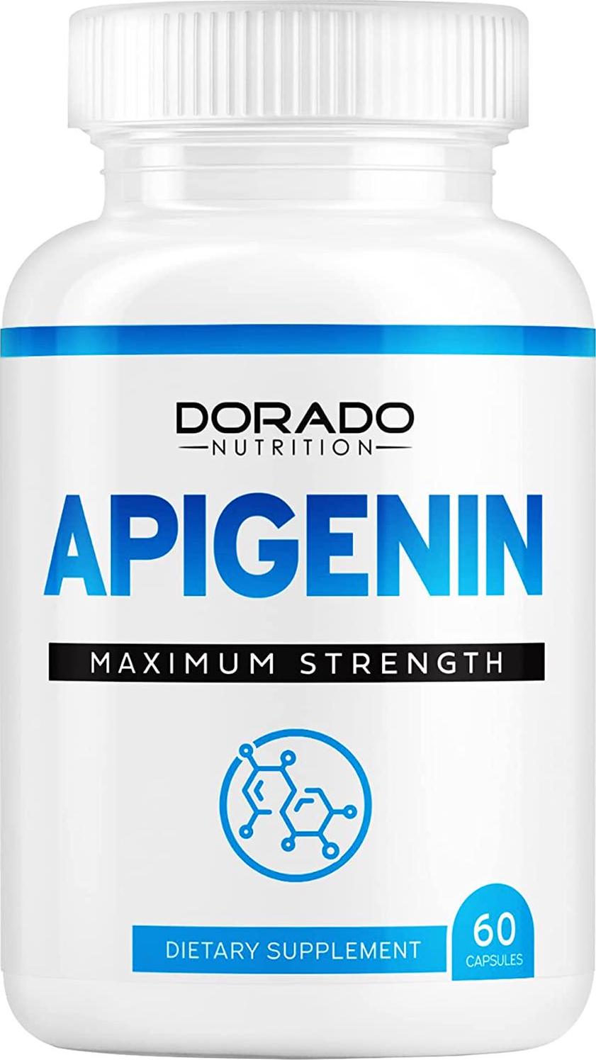 Apigenin Supplement 50mg Per Capsule (Powerful Bioflavonoid Found in Chamomile Tea for Relaxation, Sleep, and Mood) Made and Tested in The USA - Zero Fillers - Gluten Free and Non-GMO,60 Capsules