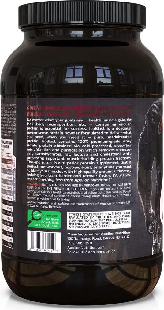 Apollon Isoblast | Isoblast - 100% Pure Whey Isolate Protein, Recovery, BCAA, EAA, Muscle Building | (German Chocolate)