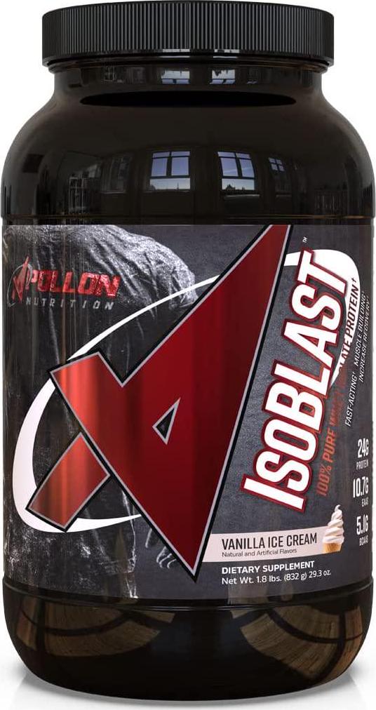 Apollon Isoblast | Isoblast - 100% Pure Whey Isolate Protein, Recovery, BCAA, EAA, Muscle Building | (Vanilla Ice Cream)
