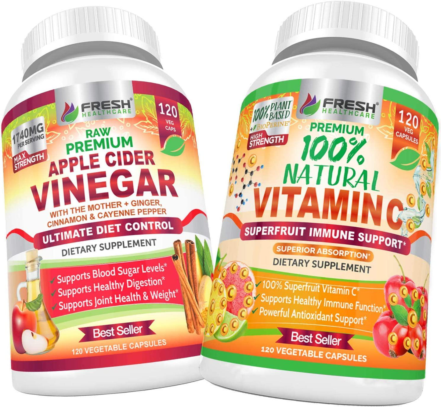 Apple Cider Vinegar and Natural Vitamin C - Bundle