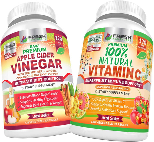 Apple Cider Vinegar and Natural Vitamin C - Bundle