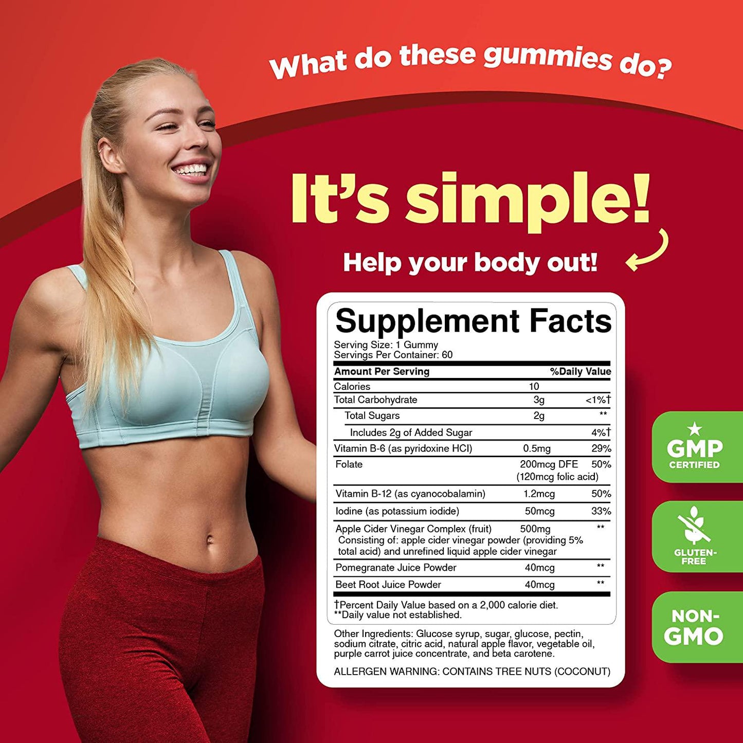 Apple Cider Vinegar Gummies with The Mother - ACV Gummies with Mother for Adults for Immune Support Digestion Gut Health and Energy Support Supplement - Apple Cider Vinegar Gummy Vitamins for Adults