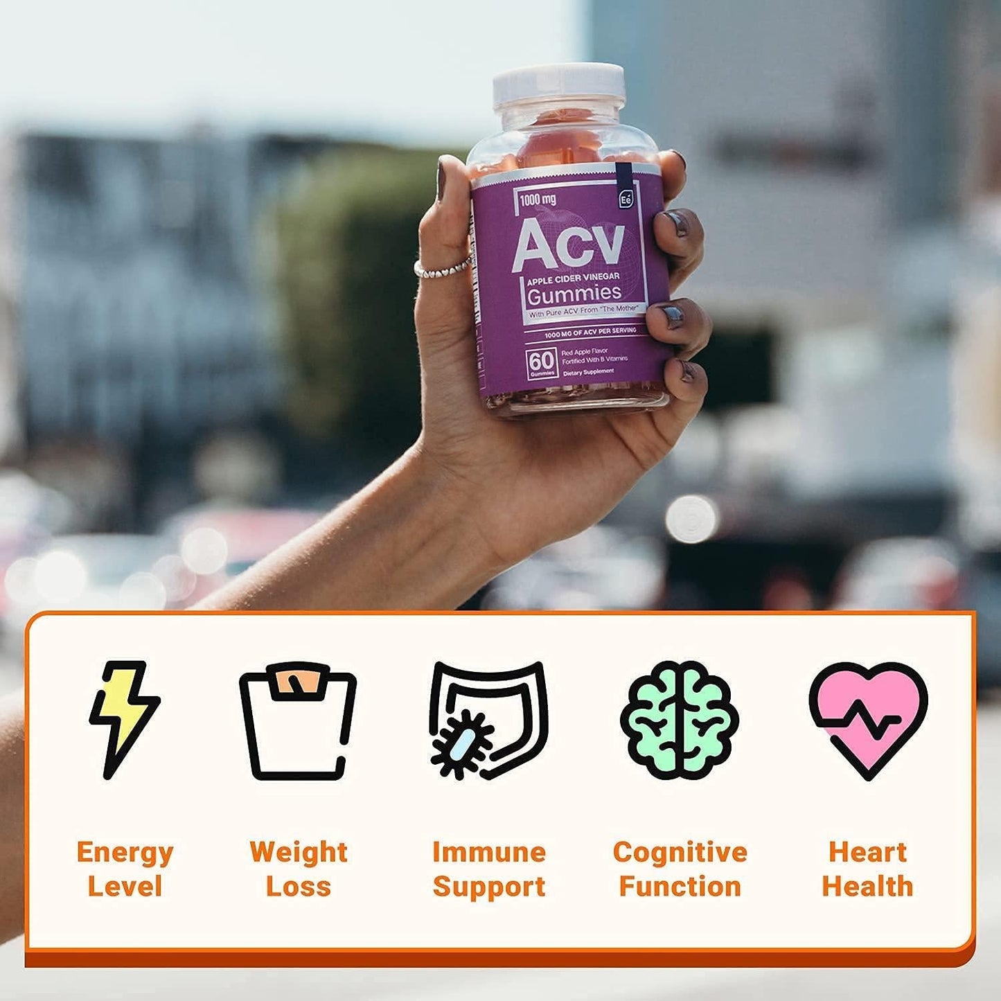 Apple Cider Vinegar Gummies from The Mother and Sugar Free Hydration Powder Packets - Variety Pack | 24 Stick Packs | Energy, Improved Performance, Digestion, and Immune Support