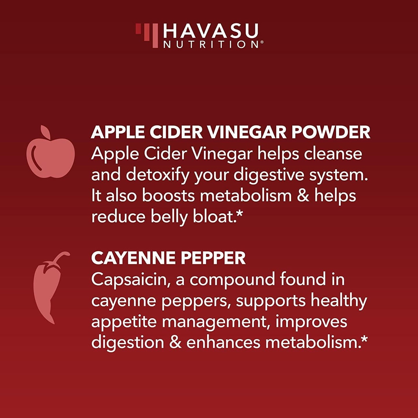 Apple Cider Vinegar Capsules with 500mg Apple Cider Vinegar and 20mg Cayenne Pepper per Serving for Bloating Relief