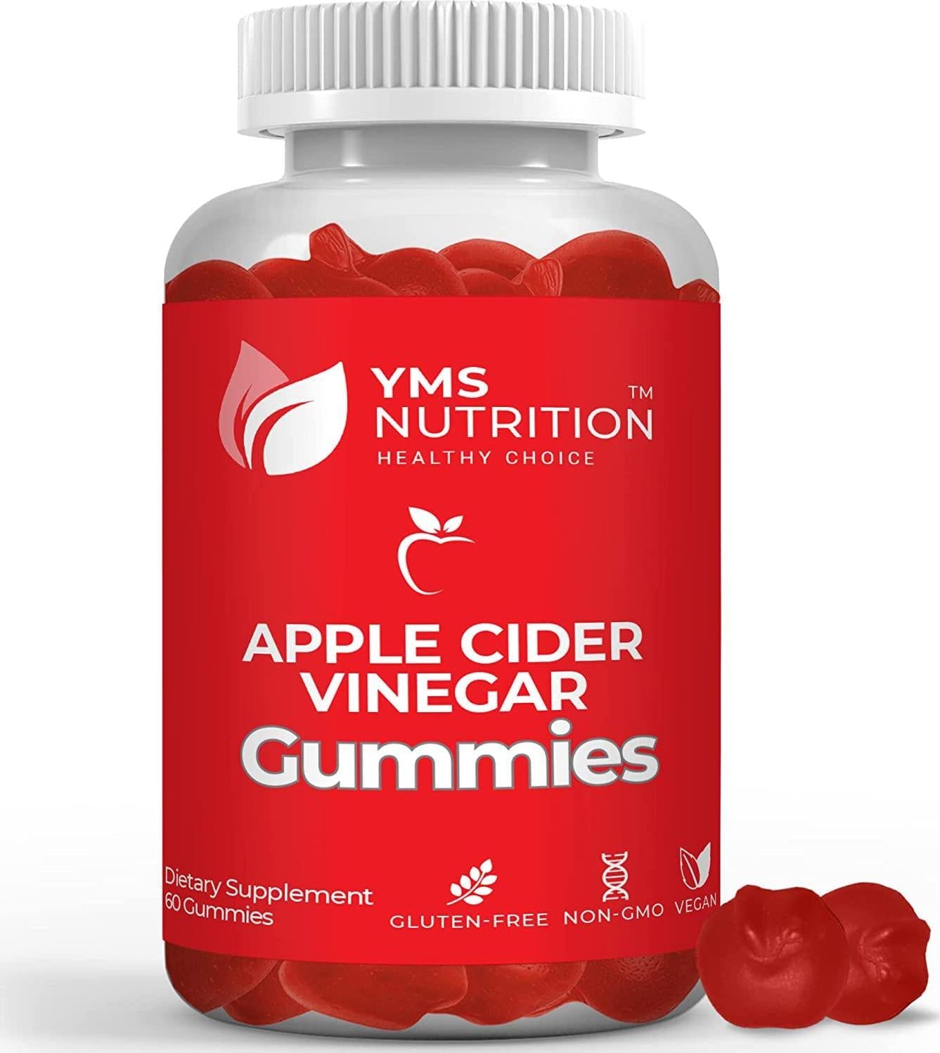 Apple Cider Vinegar Gummies 1000mg, Vitamins B9 and B12, Helps Weight Control and Detox, Beetroot and Pomegranate Extract, Provides Fast Energy Boost, Tastes Great (Count 60) (Pack of 1)