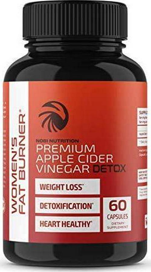 Apple Cider Vinegar Fat Burner Pills for Women | Premium Weight Loss Supplement | Womens Metabolism Booster and Appetite Suppressant | Thermogenic Diet Pills | 60 Veggie Capsules by Nobi Nutrition