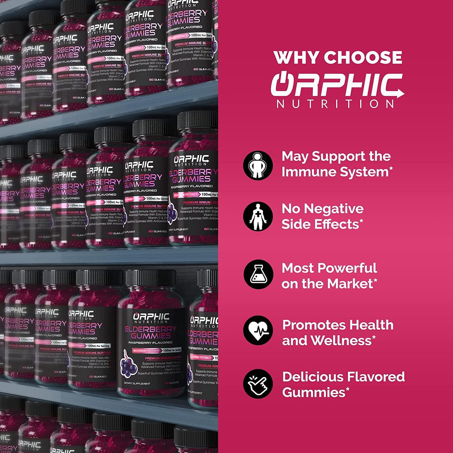 Apple Cider Vinegar Gummies + Elderberry Gummies - Formulated to Support Healthy Weight, Normal Energy Levels and Gut Health* - Immune System Support*