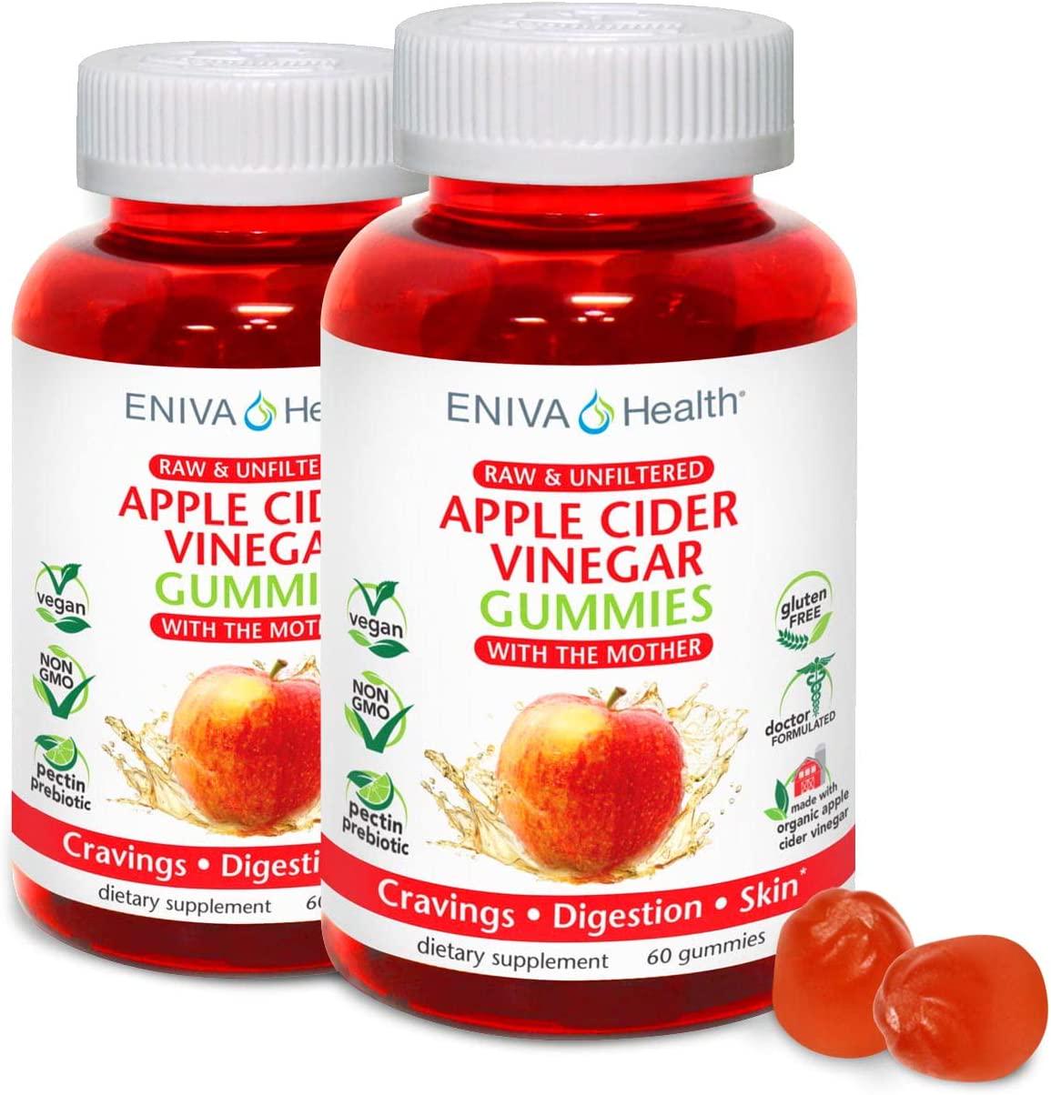 Apple Cider Vinegar Gourmet Gummy Vitamins 2 Pack 120 Ct USDA Organic ACV Vegan Gluten Free Non-GMO with The Mother B9 B12 Beetroot Pomegranate Weight Loss Energy Curb Cravings Detox Cleanse Immunity