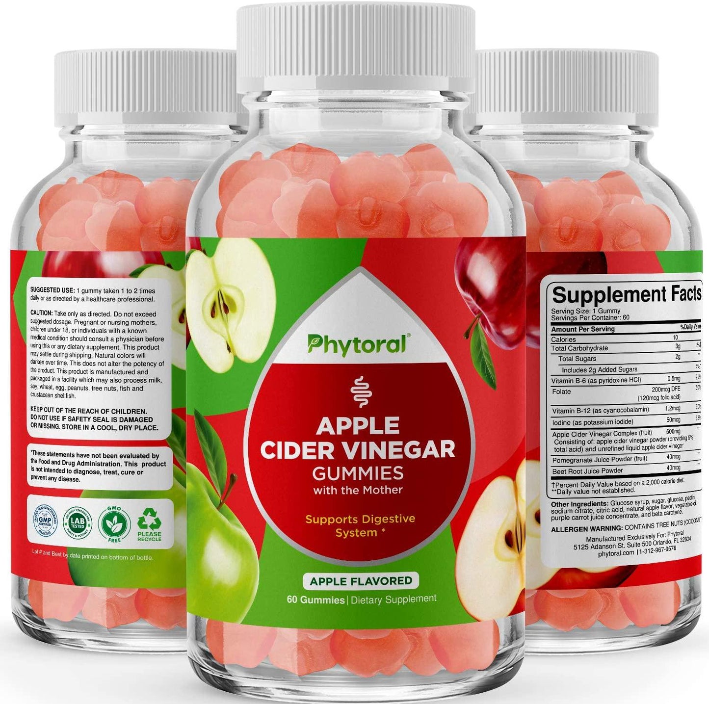 Apple Cider Vinegar Gummies with The Mother - ACV Gummies with Mother for Adults for Immune Support Digestion Gut Health and Energy Support Supplement - Apple Cider Vinegar Gummy Vitamins for Adults