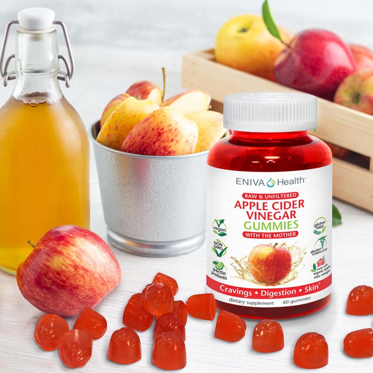 Apple Cider Vinegar Gourmet Gummy Vitamins 2 Pack 120 Ct USDA Organic ACV Vegan Gluten Free Non-GMO with The Mother B9 B12 Beetroot Pomegranate Weight Loss Energy Curb Cravings Detox Cleanse Immunity