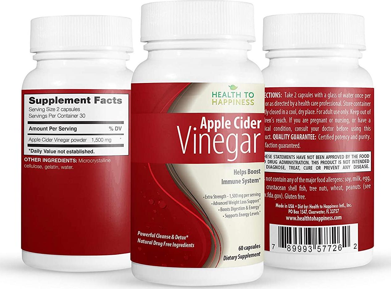 Apple Cider Vinegar - Boosts Immune System - Healthy Detox, Cleanse and Supports Energy Levels and More