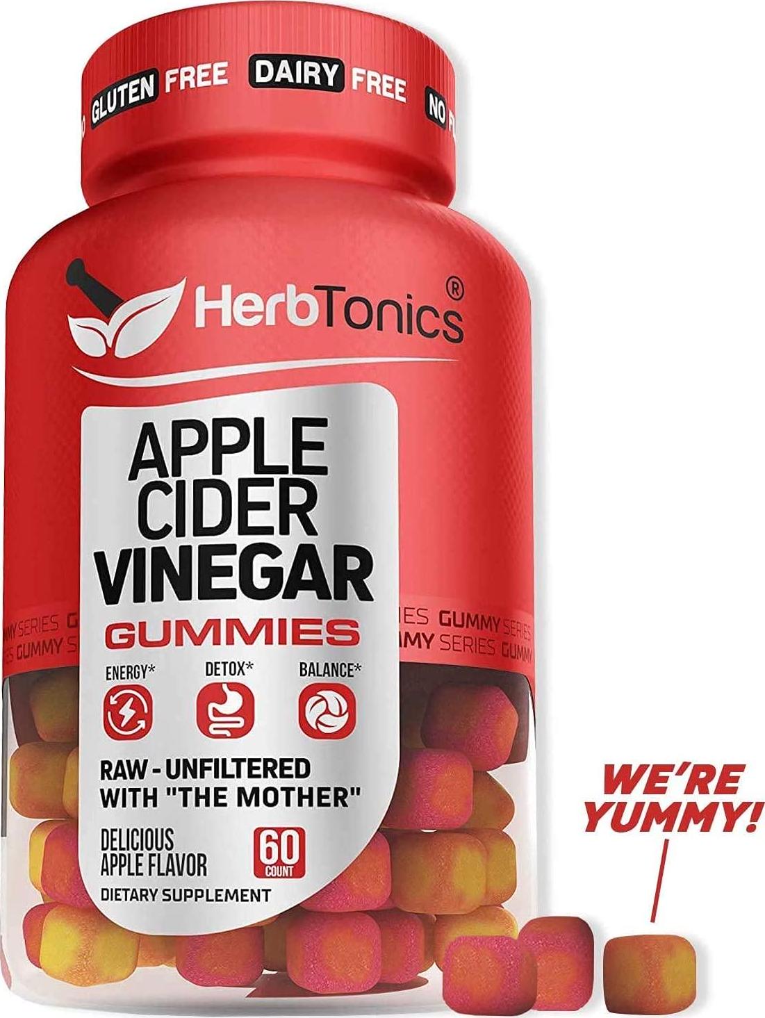 Apple Cider Vinegar Gummy with Mother Unfiltered ACV Gummies | Tasty Gummy in Apple Flavor | Great Alternative to Capsules, Pills, Tablets and Liquid | Healthy Gut and Immunity