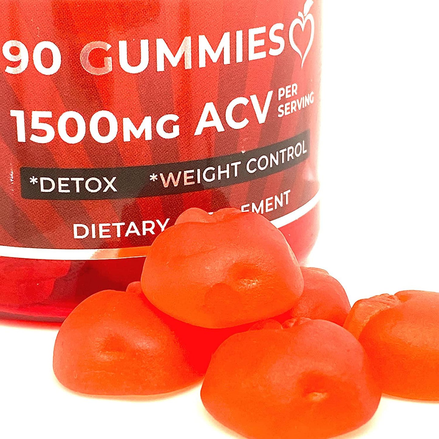 Apple Cider Vinegar Gummies - 90 Count, 1500mg. Gummez ACV Gummies Support ACV Detox, Healthy Weight and Energy and Taste Great Compared to Pills, Capsules, Tablets