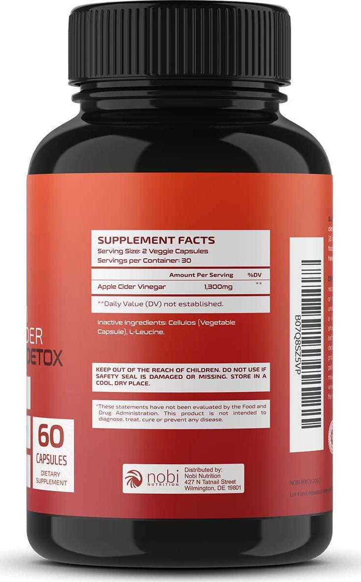 Apple Cider Vinegar Fat Burner Pills for Women | Premium Weight Loss Supplement | Womens Metabolism Booster and Appetite Suppressant | Thermogenic Diet Pills | 60 Veggie Capsules by Nobi Nutrition