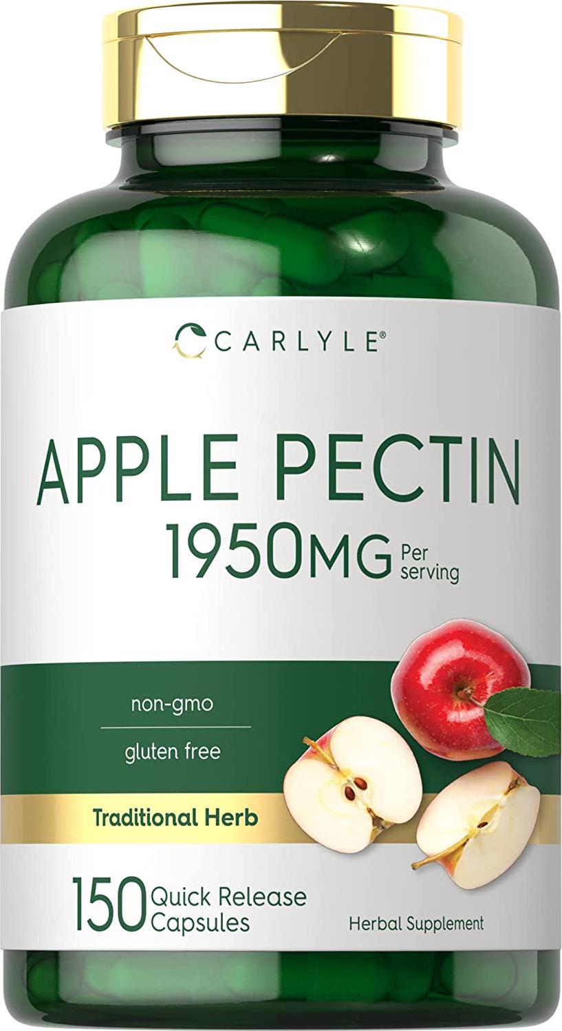 Apple Pectin | 1950mg | 150 Capsules | Non-GMO and Gluten Free Herbal Supplement | by Carlyle