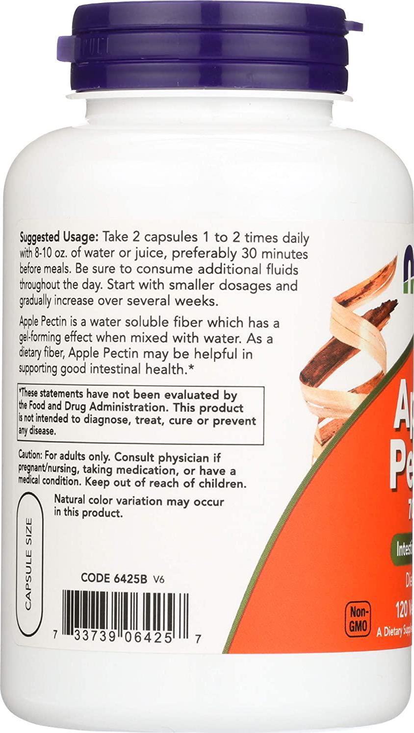 Apple Pectin, 700 mg, 120 Capsules - Now Foods - UK Seller