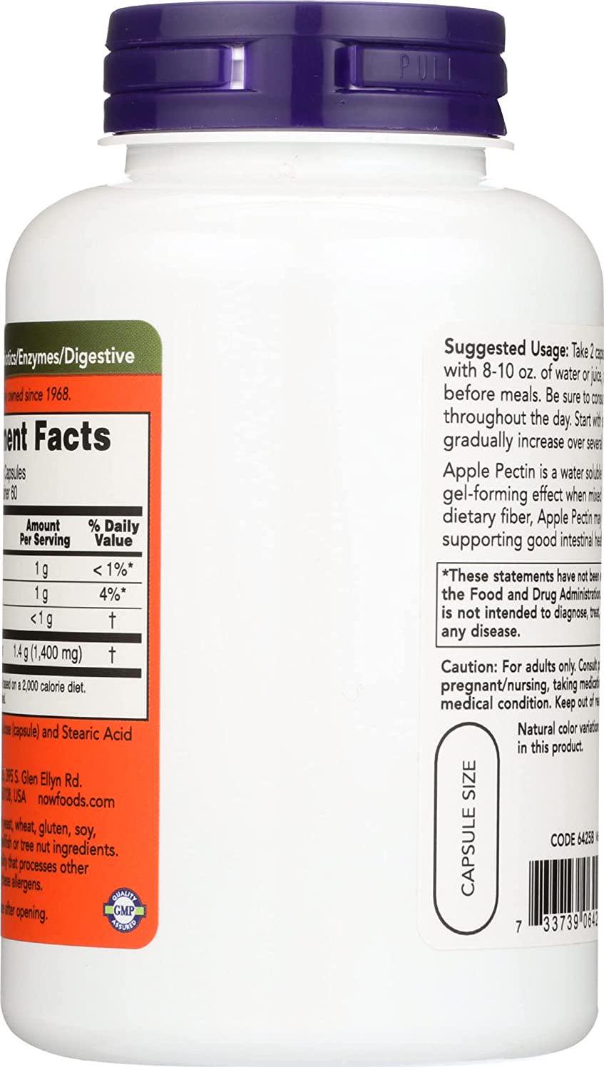 Apple Pectin, 700 mg, 120 Capsules - Now Foods - UK Seller