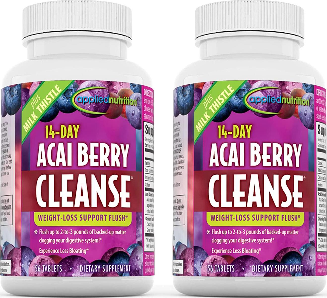 Applied Nutrition Acai Berry Cleanse 56 Count (Pack of 2)