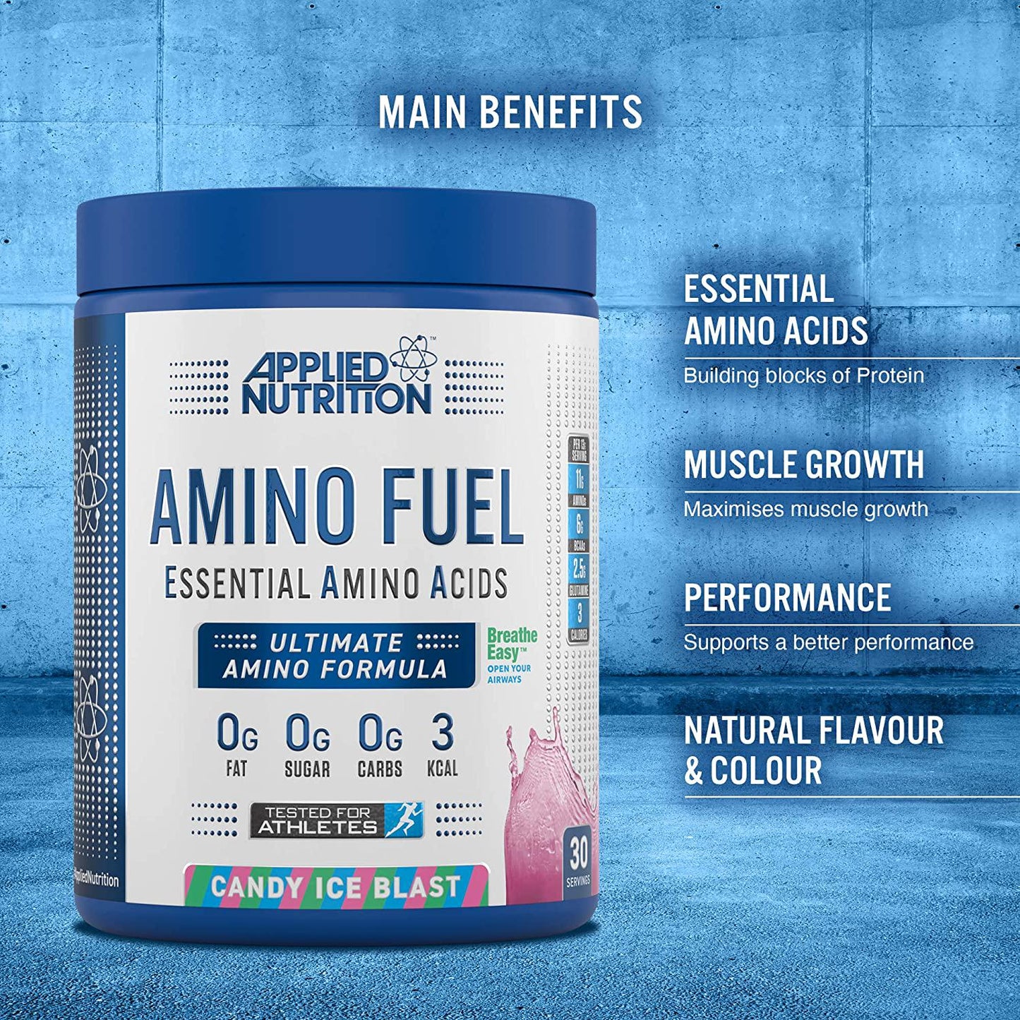 Applied Nutrition Amino Fuel, Candy Icy Blast 390 Gram