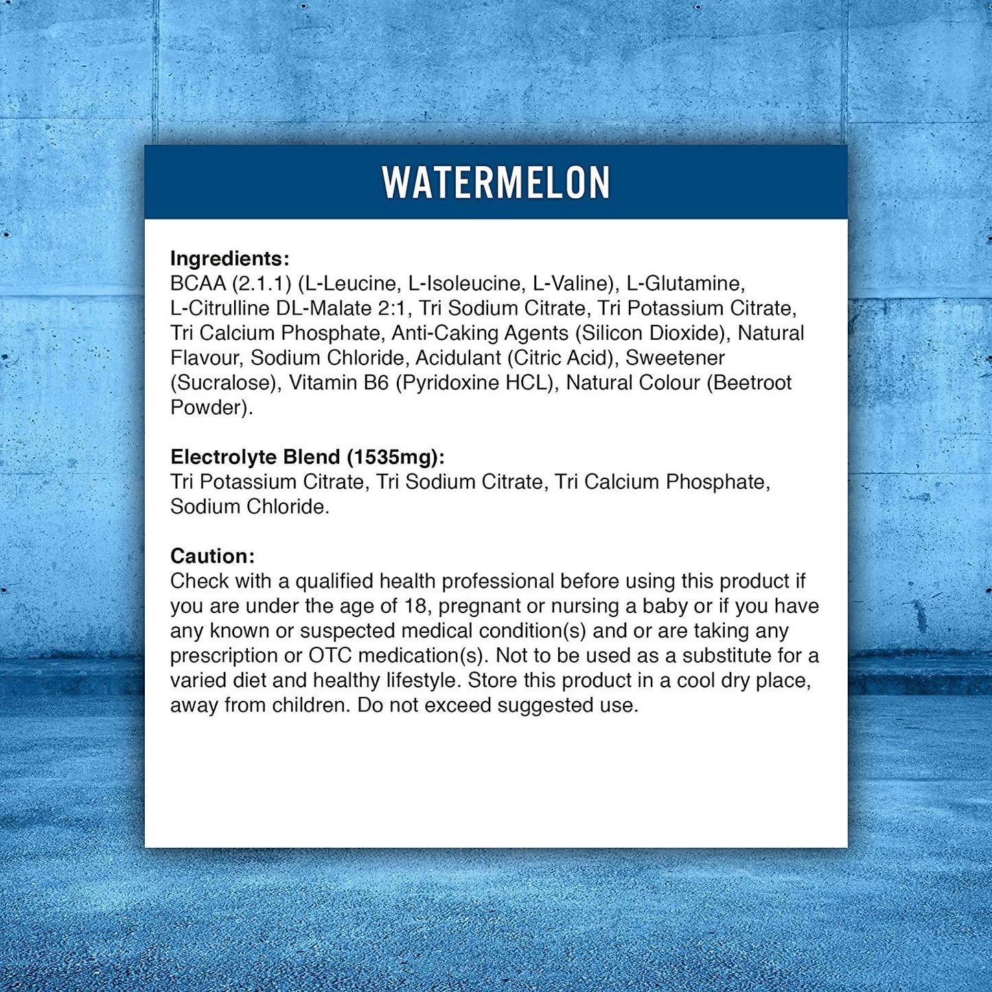Applied Nutrition BCAA Powder Branched Chain Amino Acids Supplement with Vitamin B6, Replenish Electrolytes, Amino Hydrate Intra Workout and Recovery Powdered Energy Drink 450g (Watermelon)