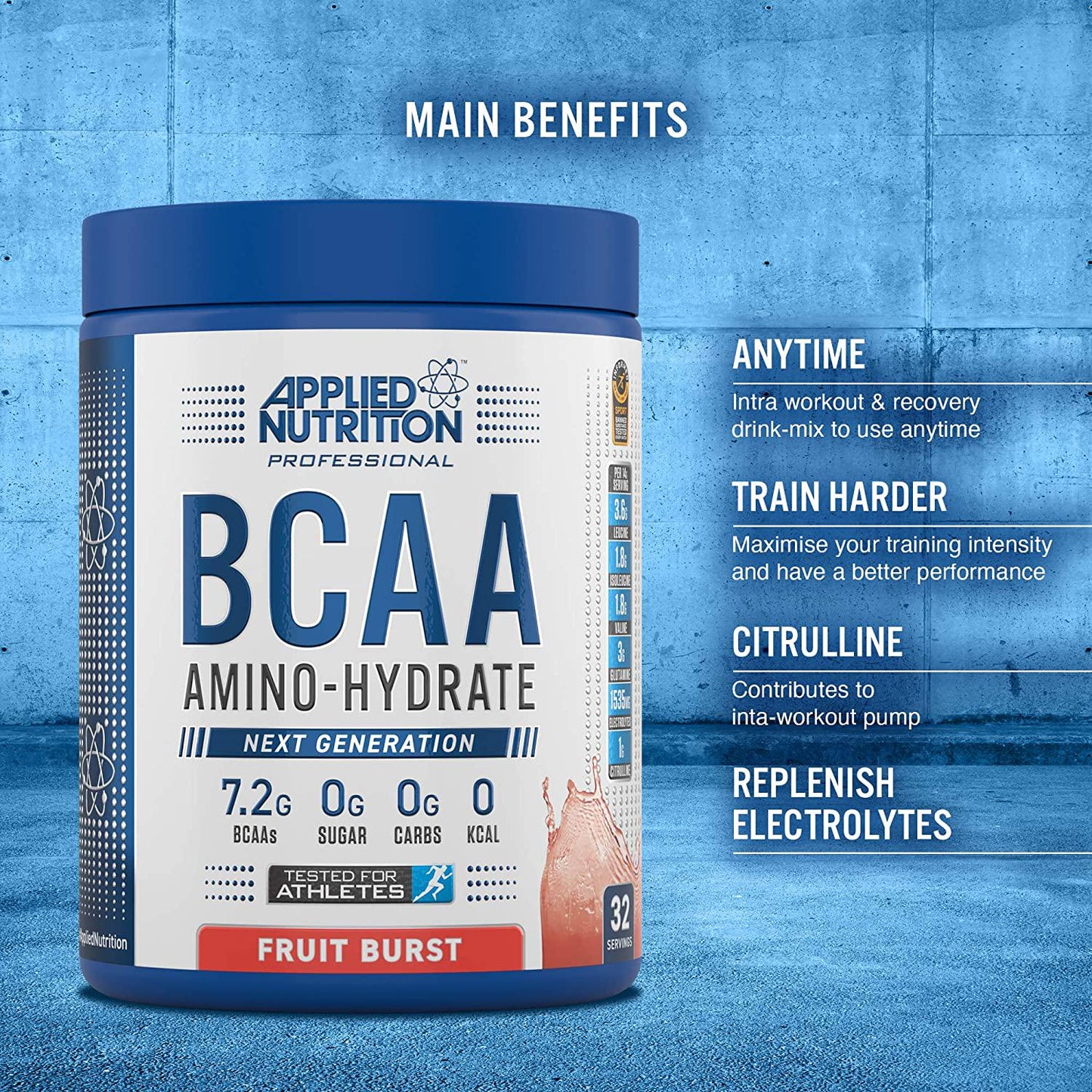 Applied Nutrition BCAA 450 g Lemon and Lime Amino-Hydrate Sports Supplement