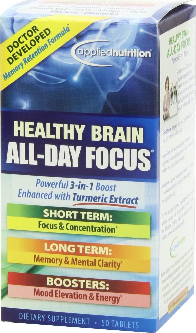 Applied Nutrition - Healthy Brain All Day Focus - 50 Tablets