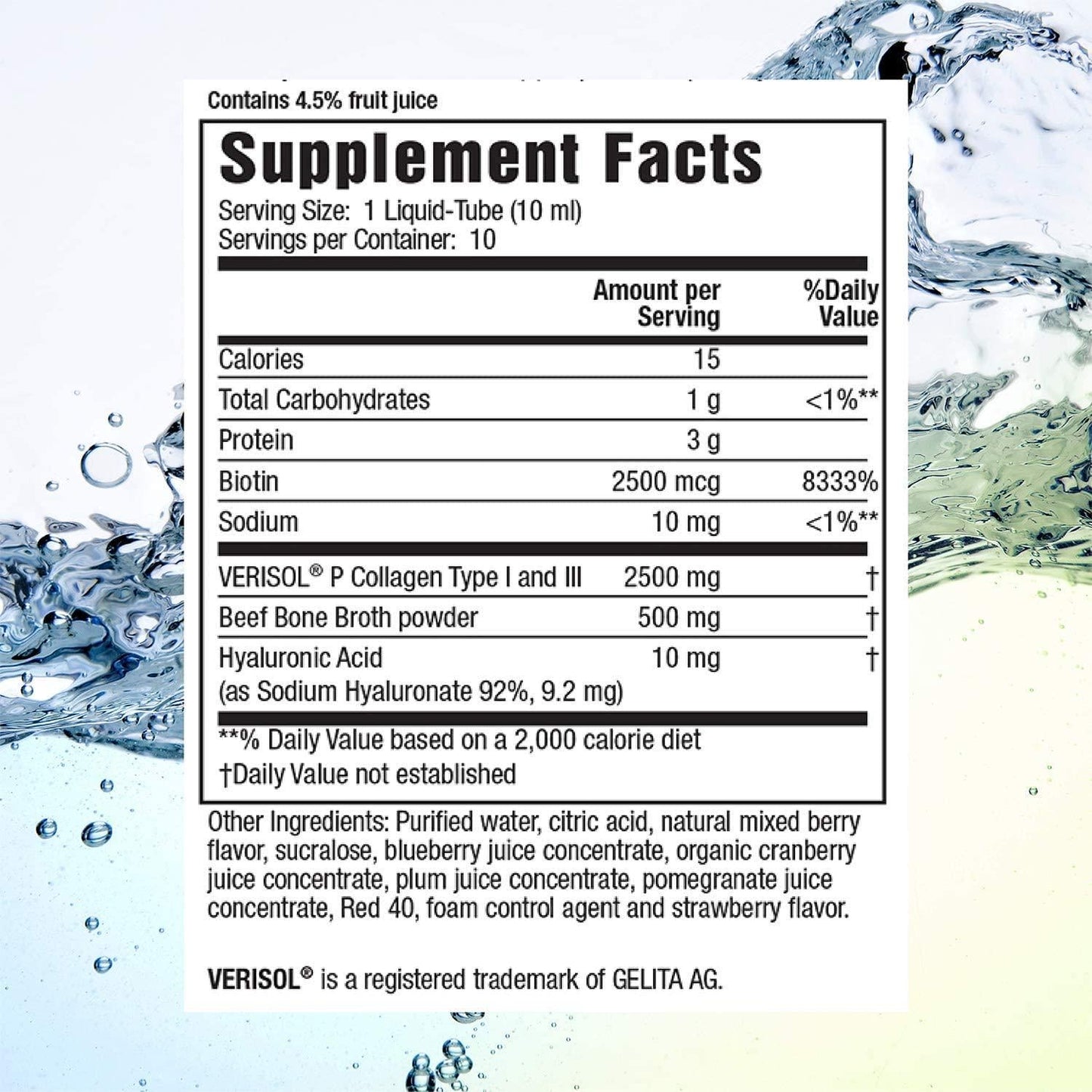 Applied Nutrition Liquid Collagen + Hyaluronic Acid 10 Count (Pack of 2)