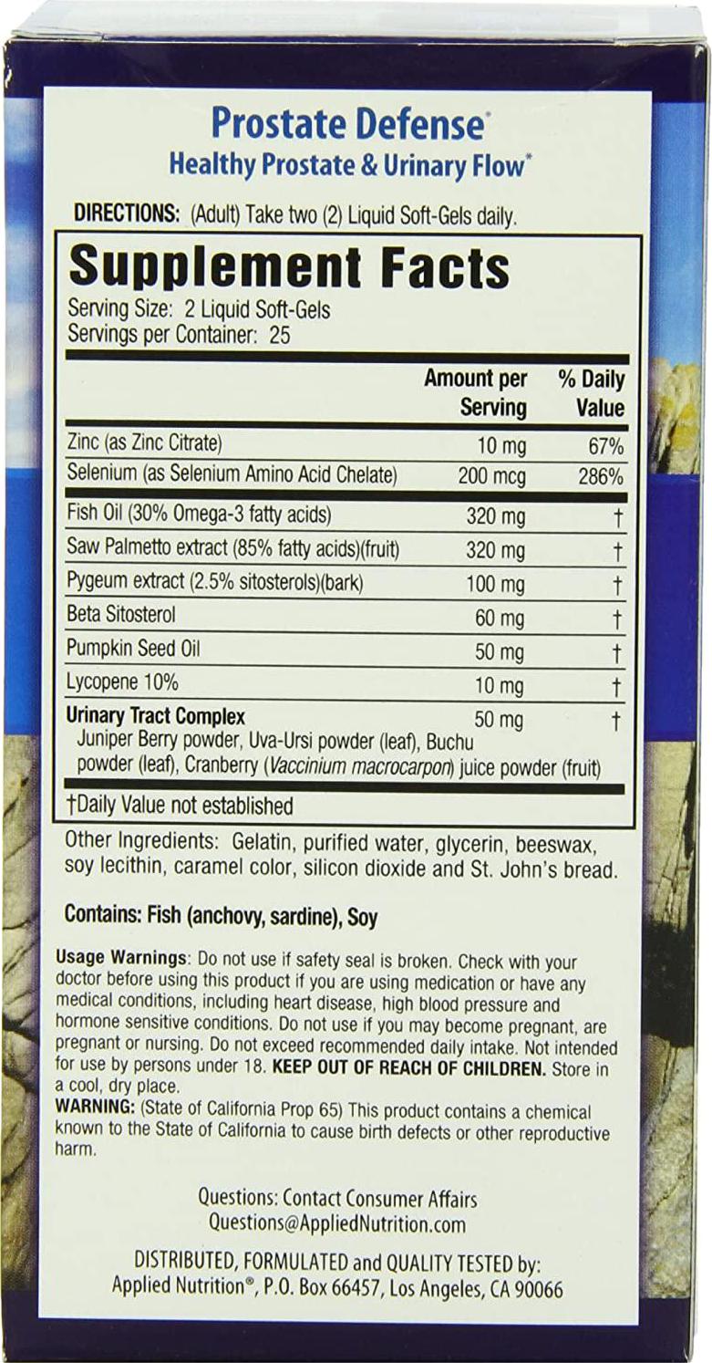Applied Nutrition Prostate Defense, 50-Count