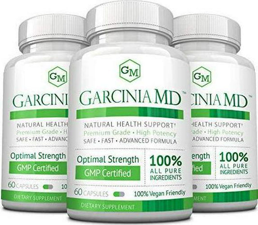 Approved Science Garcinia MD - Increase Metabolism and Enhance Mood - All Natural and Vegan Friendly - 60 Capsules Per Bottle - 3 Bottle Supply