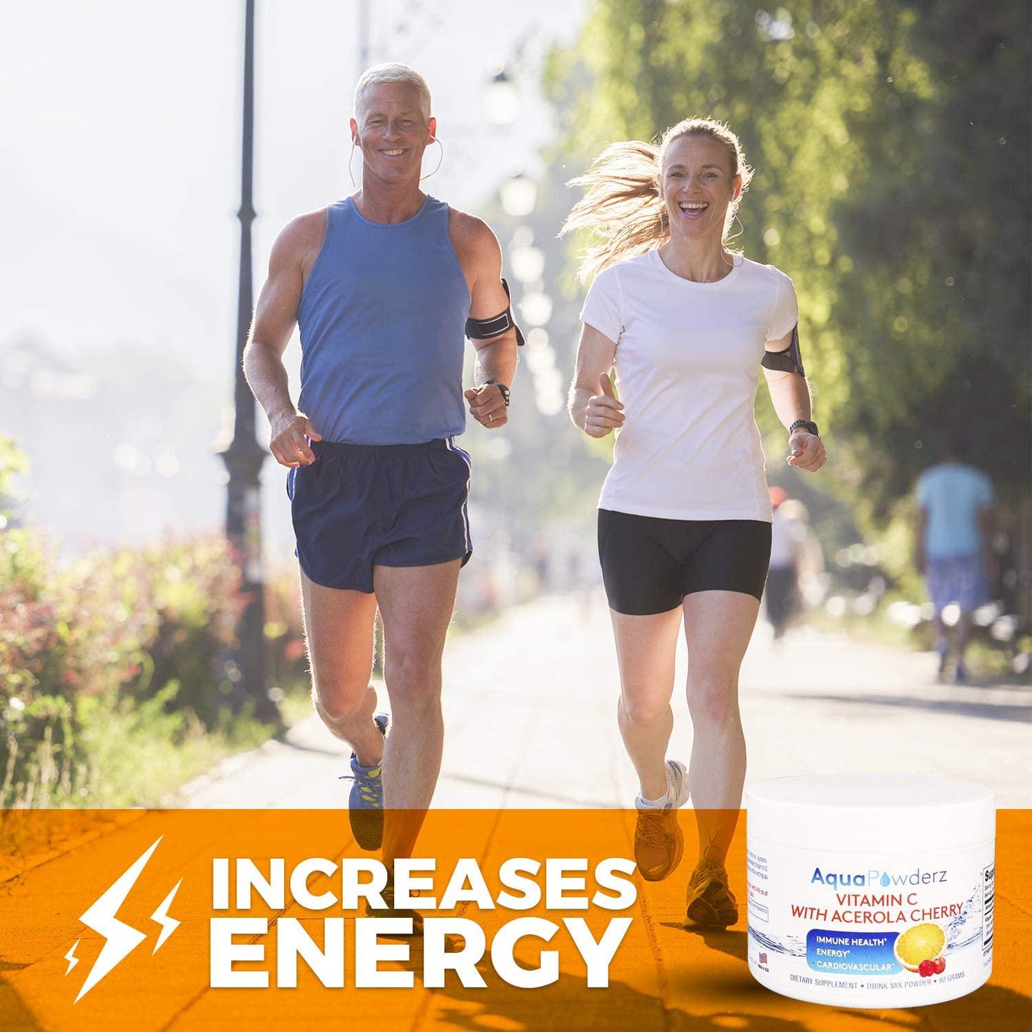 AquaPowderz Vitamin C Powder from Pure Ascorbic Acid w/Acerola Cherry, 2000 mg, Gluten Free - Immune Health, Energy, Cardiovascular Support