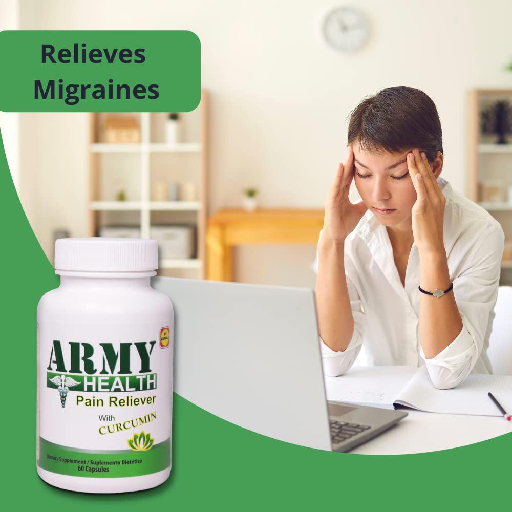 Army Health 100% Natural Curcumin -60 Capsules (Pack of 2)