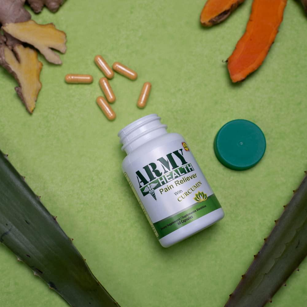 Army Health 100% Natural Curcumin -60 Capsules (Pack of 2)