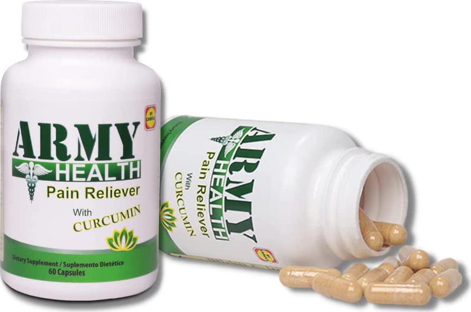 Army Health 100% Natural Curcumin -60 Capsules (Pack of 2)