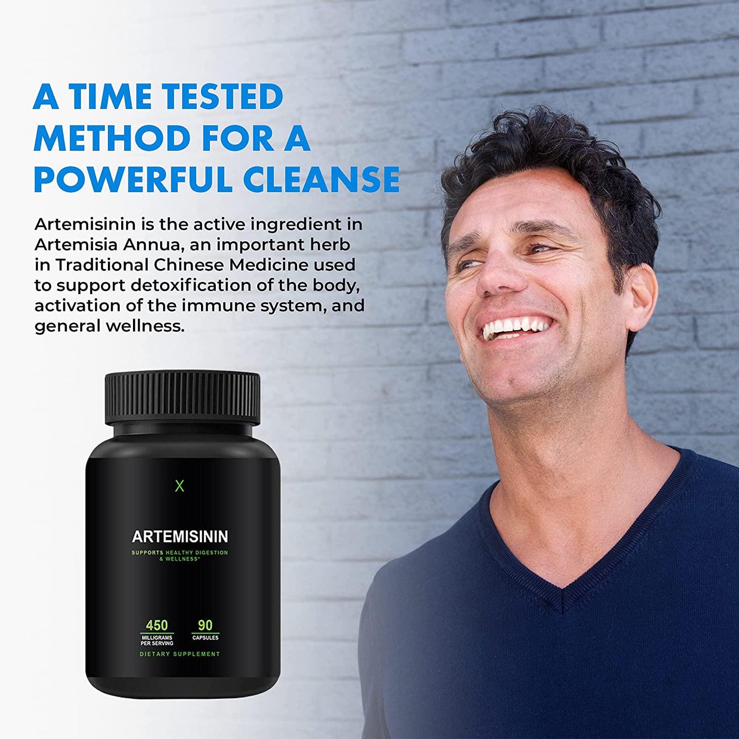 Artemisinin 450 mg - Artemisia Annua - Sweet Wormwood Extract - Artemisinin Capsules Support Healthy Aging, Digestion, and Immunity - Easy to Swallow Veggie Capsules - HumanX