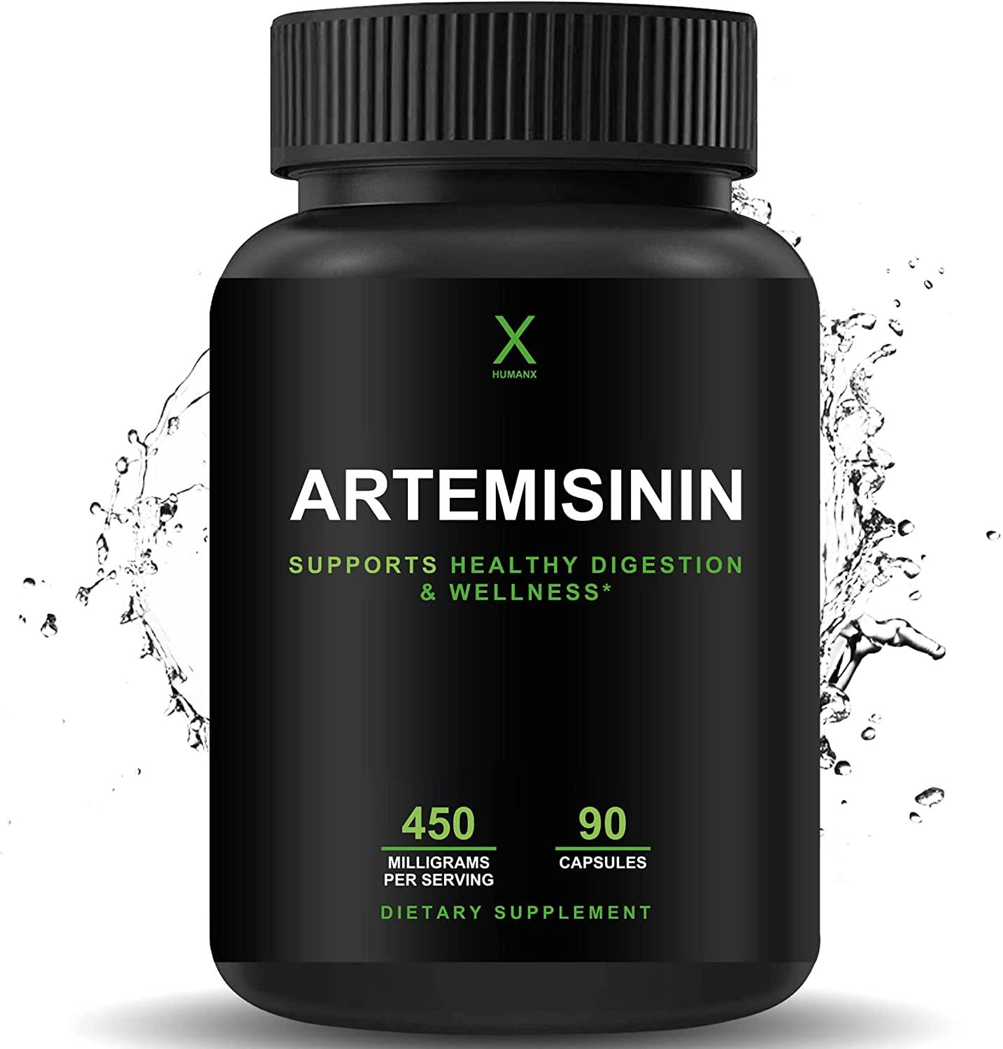 Artemisinin 450 mg - Artemisia Annua - Sweet Wormwood Extract - Artemisinin Capsules Support Healthy Aging, Digestion, and Immunity - Easy to Swallow Veggie Capsules - HumanX