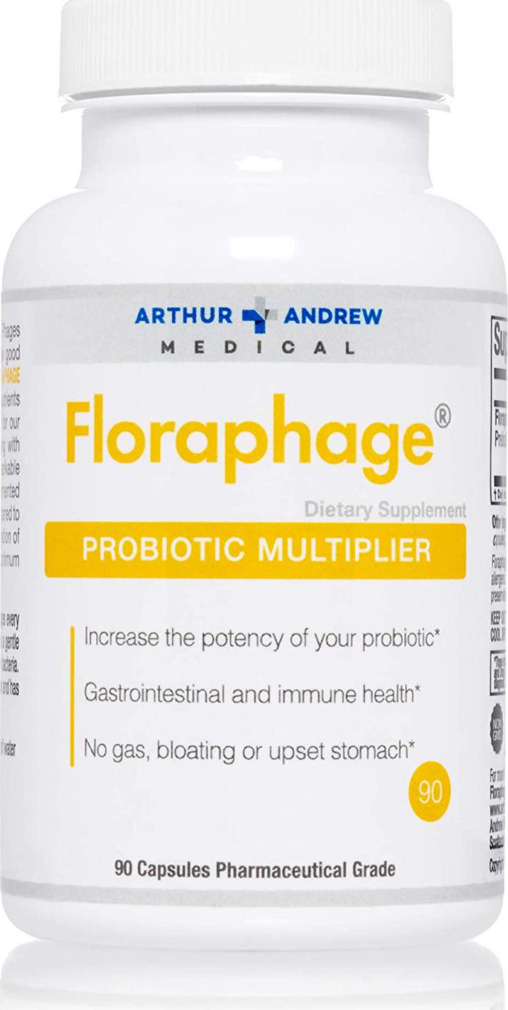 Arthur Andrew Medical, Floraphage, Prebiotic Formula and Probiotic Multiplier, 90 Capsules