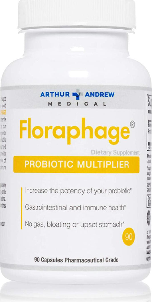 Arthur Andrew Medical, Floraphage, Prebiotic Formula and Probiotic Multiplier, 90 Capsules