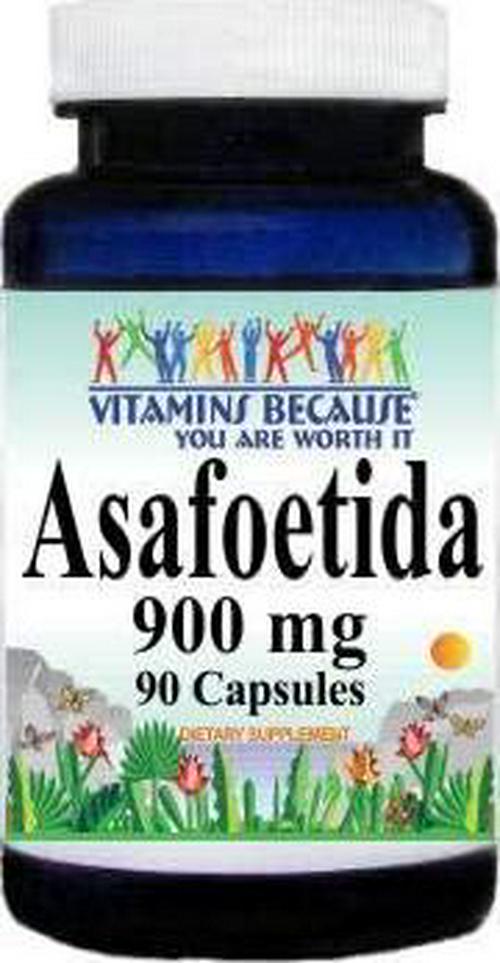 Asafoetida 900 mg 90 Capsules- (Non-GMO, Gluten Free, 1.5 Month Supply) Digestive Aid - Made in USA - Vitamins Because