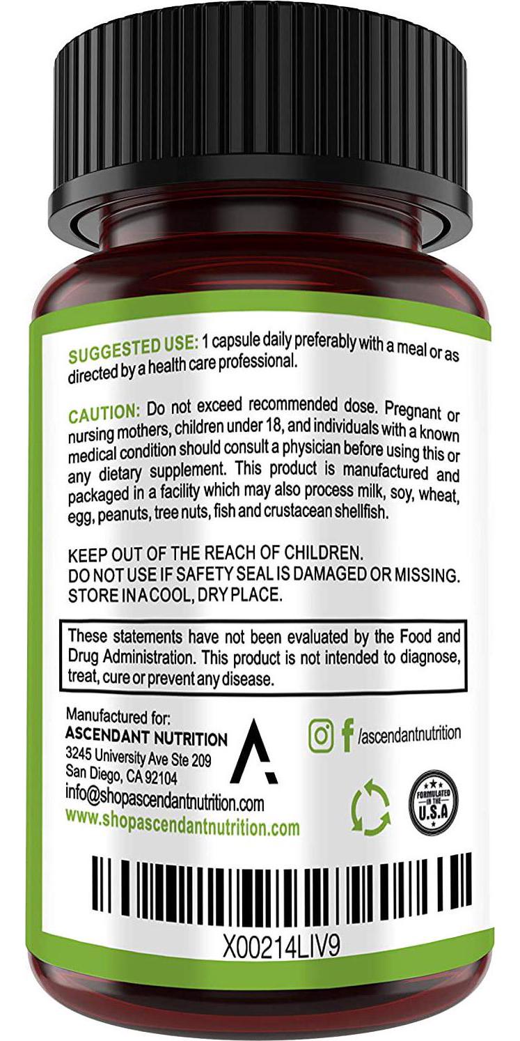Ascendant Nutrition 30 Billion CFU Probiotic for Women and Men - Multi-Strain Spore Forming - Bacillus Subtilis, Lactobacillus Acidophilus, Bacillus Coagulans - Ultimate Digestive Health - 30 Capsules