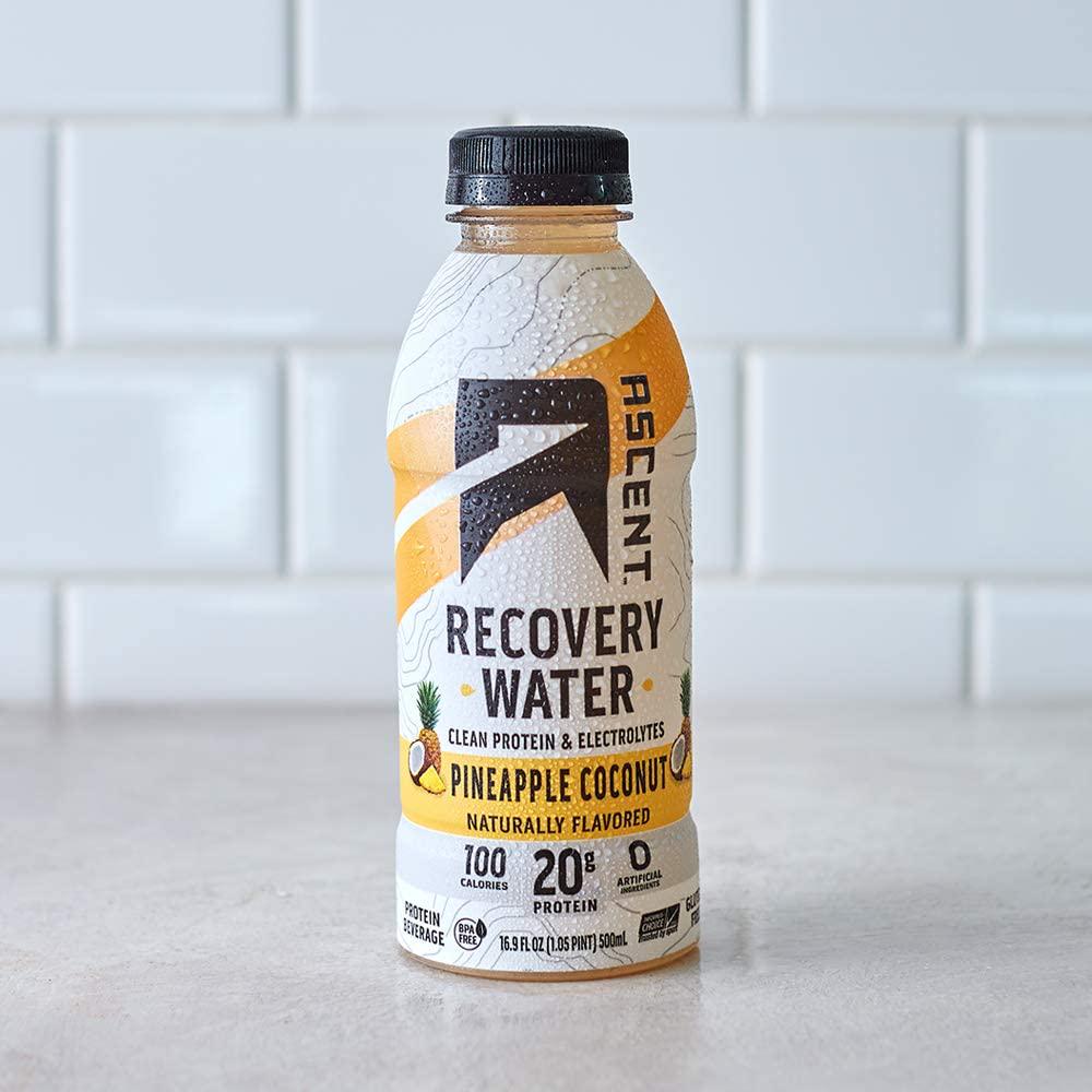 Ascent Protein Recovery Water Pineapple Coconut - 12 Pack