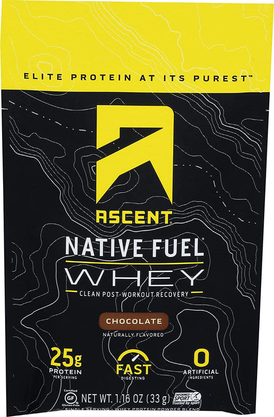 Ascent, Protein Whey Chocolate Packet, 1.16 Ounce