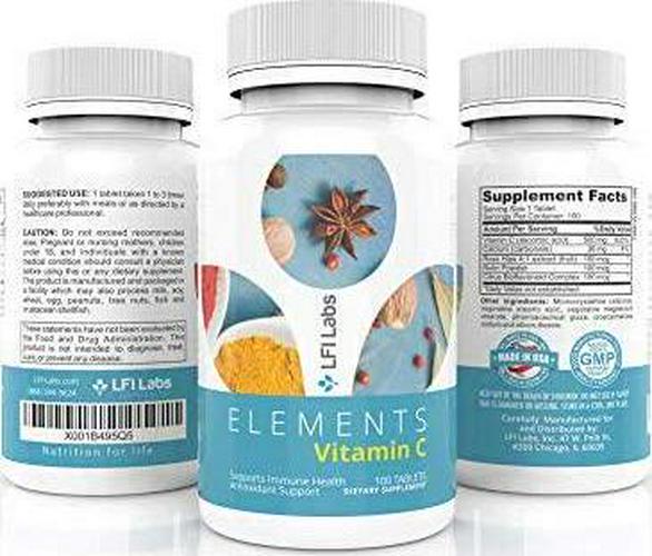 Ascorbic Acid Vitamin C Supplement 500mg Natural Vitamin C with Rose Hips and Bioflavonoids Non-GMO and Made in USA 100 Tablets