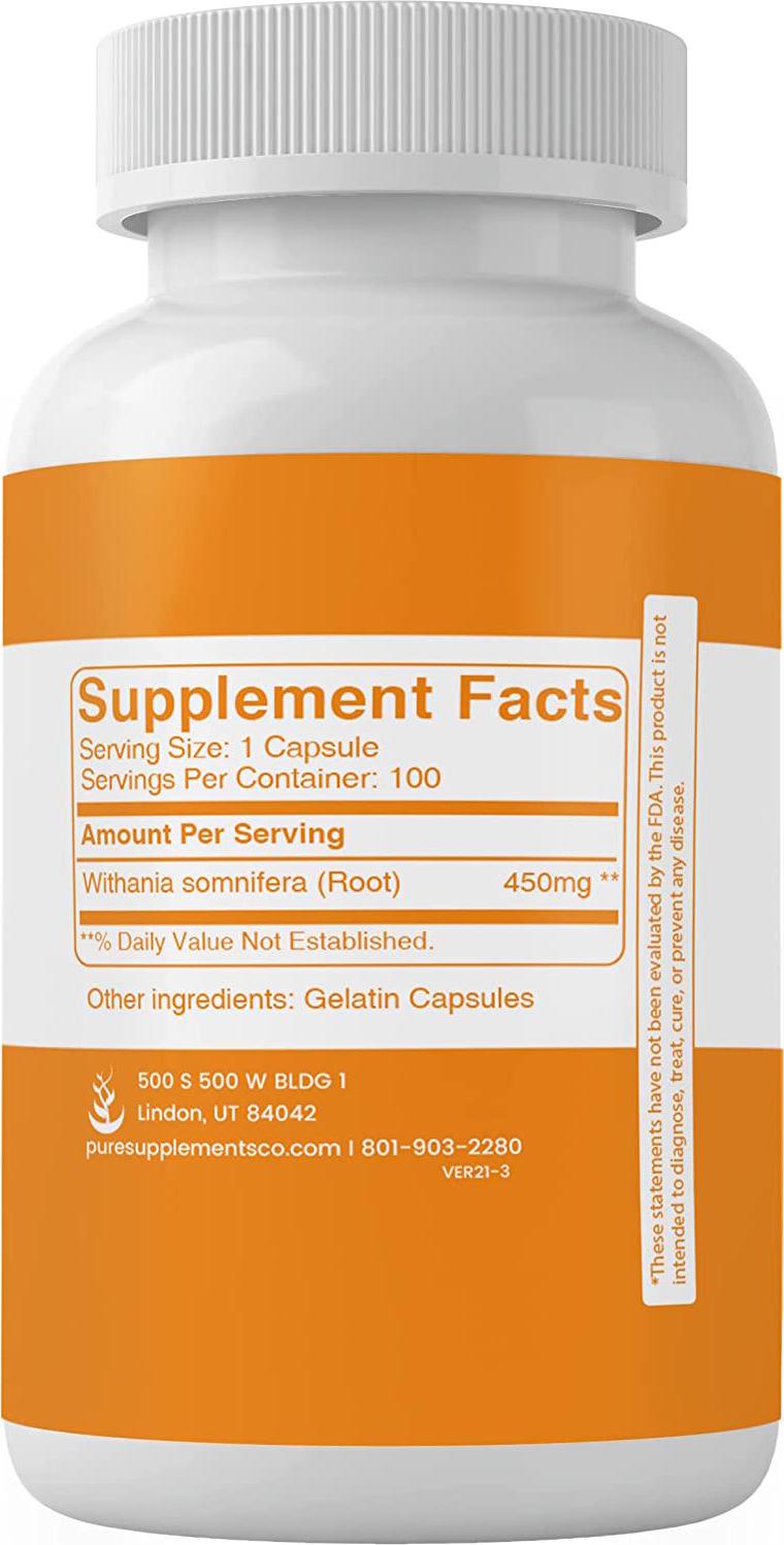 Ashwagandha (100 Capsules) Energy*, Sleep*, Inflammation*