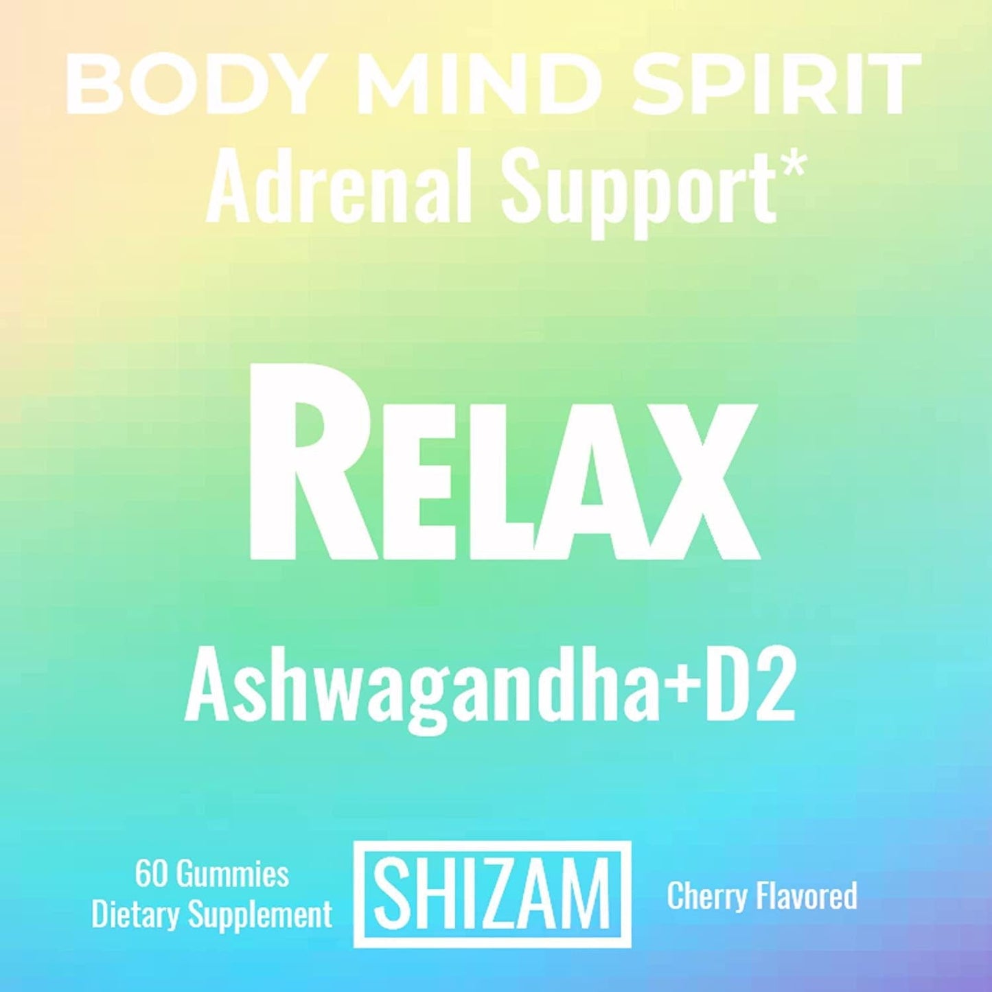 Ashwagandha ASHWA Gummies w/Vitamin D-2 for Calm Sleep Adrenal Cortisol Thyroid Blood Sugar Brain Boost Memory Vitality Weight Hair-Loss Growth Support Supplement for Men, Women and Kids