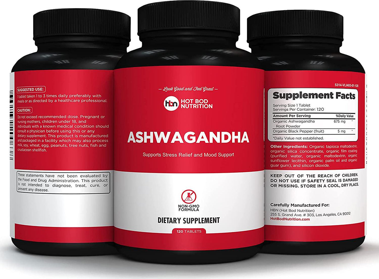 Ashwagandha Capsules - Stress Relief, Mood Booster, Think Clearer, Organic Capsules